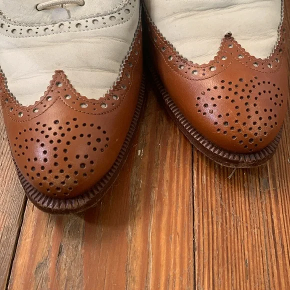 Ralph Lauren luggage Spectator Wingtip Shoes 7B - Picture 5 of 11